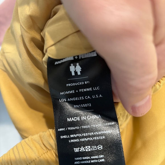 Homme and Femme Classic Yellow Track Jacket Large - Picture 5 of 5